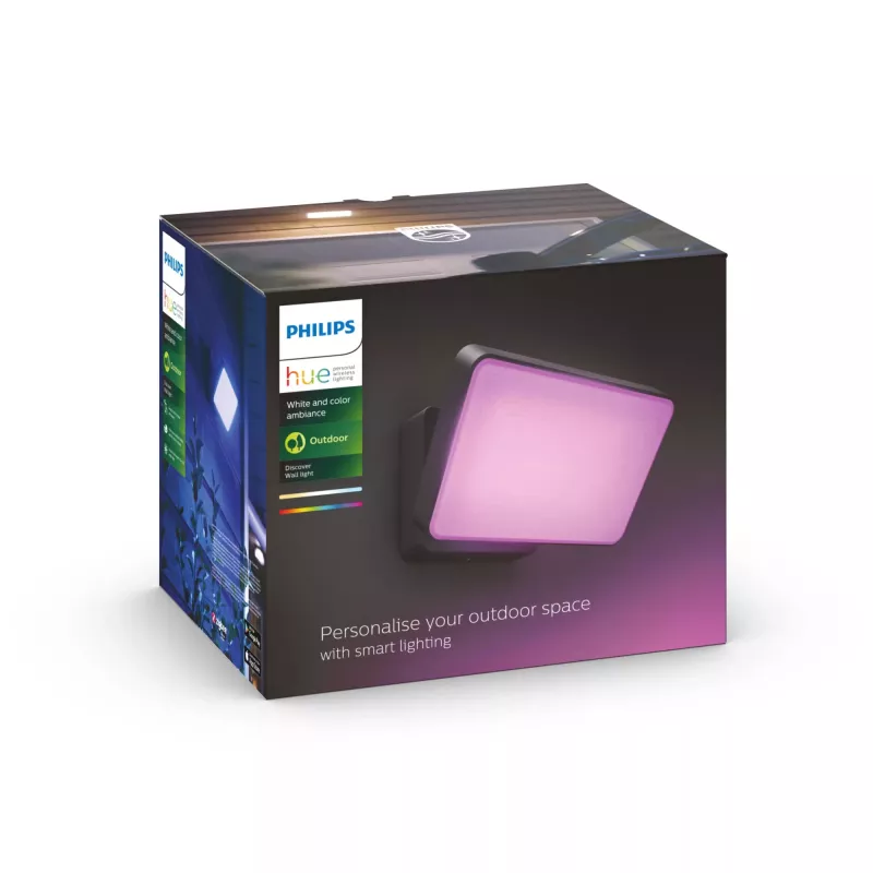 Išmanusis sieninis šviestuvas Philips Hue Discover Outdoor Floodlight LED juodas 24V