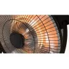 Halogeninis elektrinis patalpų šildytuvas SUNRED Retro, 2100/900 W, skirtas naudoti patalpose ant grindų, šildo iki 17 m², juodos/rudos spalvos
