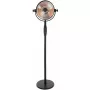 Halogeninis elektrinis patalpų šildytuvas SUNRED Retro, 2100/900 W, skirtas naudoti patalpose ant grindų, šildo iki 17 m², juodos/rudos spalvos
