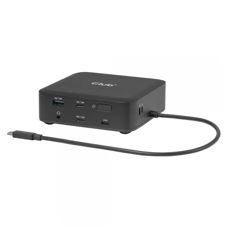 USB-C keturių „DisplayLink“ dokavimo stotis CLUB 3D CSV-2542 — 2× DisplayPort 8K60Hz, 2× HDMI 4K60Hz, PD 100W, 2,5G Ethernet