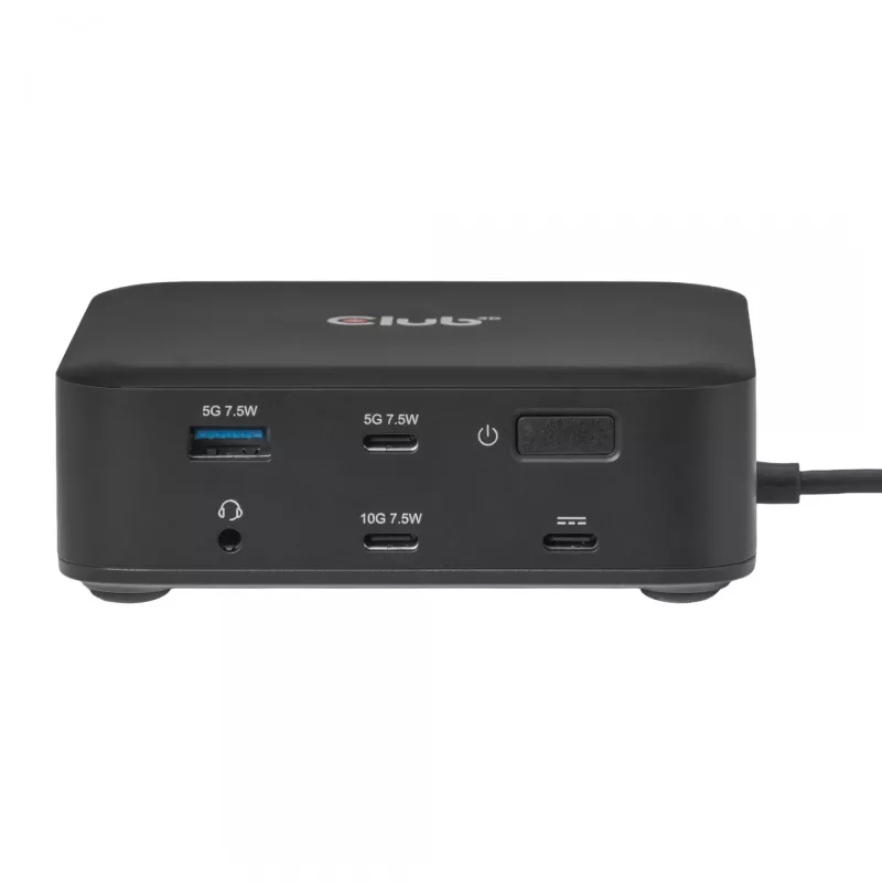 USB-C keturių „DisplayLink“ dokavimo stotis CLUB 3D CSV-2542 — 2× DisplayPort 8K60Hz, 2× HDMI 4K60Hz, PD 100W, 2,5G Ethernet