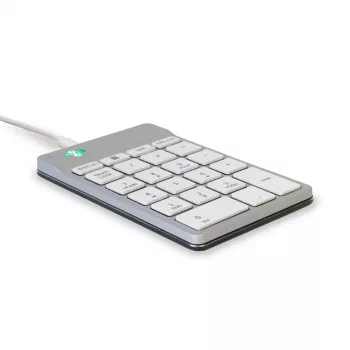 R-Go Tools Skaitmeninė klaviatūra R-Go Numpad Break, ergonominė skaitmeninė klaviatūra su pertraukų programine įranga, laidinė, balta