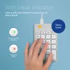 R-Go Tools Skaitmeninė klaviatūra R-Go Numpad Break, ergonominė skaitmeninė klaviatūra su pertraukų programine įranga, laidinė, balta