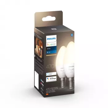 Išmanioji lemputė Philips Hue White Candle E14 Bluetooth Zigbee 2 vnt. pakuotė