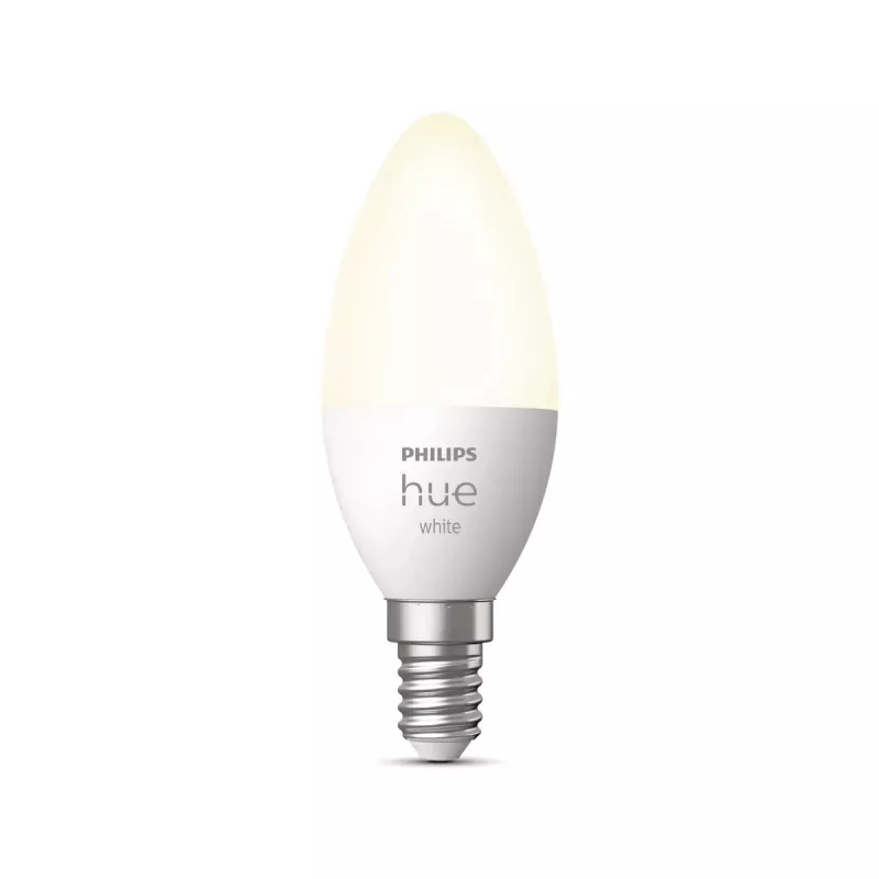 Išmanioji lemputė Philips Hue White Candle E14, Bluetooth, 6 kWh/1000h, AC, balta, matmenys 72×55×174 mm