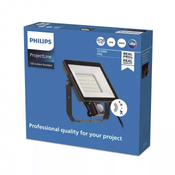 Prožektorius Philips LED 50 W 4000 K IP65 juodas — lauko LED prožektorius, 50 W, neutrali balta