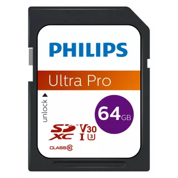 „Philips“ 64 GB SDXC UHS-I Class 10 FM64SD65B atminties kortelė