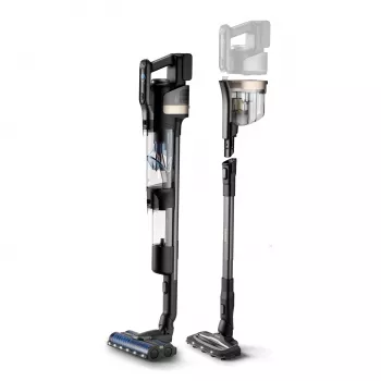 Philips 9000 Series XW9463/11 belaidis dulkių siurblys / elektrinė šluota 2-in-1 belaidis dulkių siurblys Baterija Sausas ir šlapias valymas Be maišelio 150 W Juoda