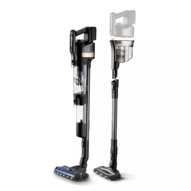 Philips 9000 Series XW9463/11 belaidis dulkių siurblys / elektrinė šluota 2-in-1 belaidis dulkių siurblys Baterija Sausas ir šlapias valymas Be maišelio 150 W Juoda