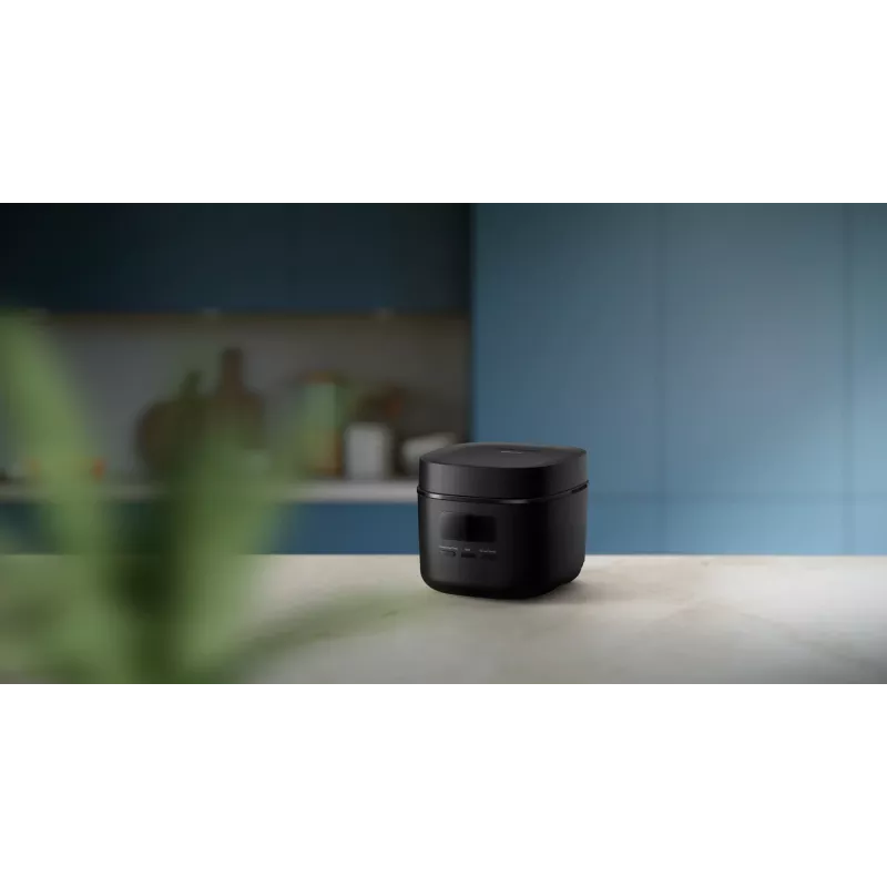 Ryžių viryklė Philips 3000 serijos HD3080/80, 0,54 l, 400 W, juoda, mygtukinis valdymas