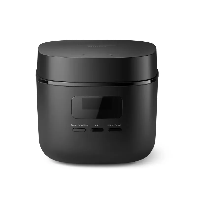 Ryžių viryklė Philips 3000 serijos HD3080/80, 0,54 l, 400 W, juoda, mygtukinis valdymas