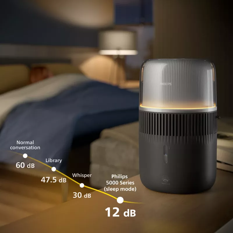 Drėkintuvas Philips 5000 serija HU5710/03 – garo drėkintuvas, 4,5 l, grafito spalvos