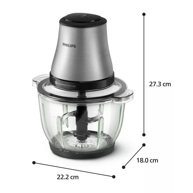 Philips 3000 series HR1503/00 elektrinis maisto smulkintuvas 2 L 500 W Nerūdijantis plienas