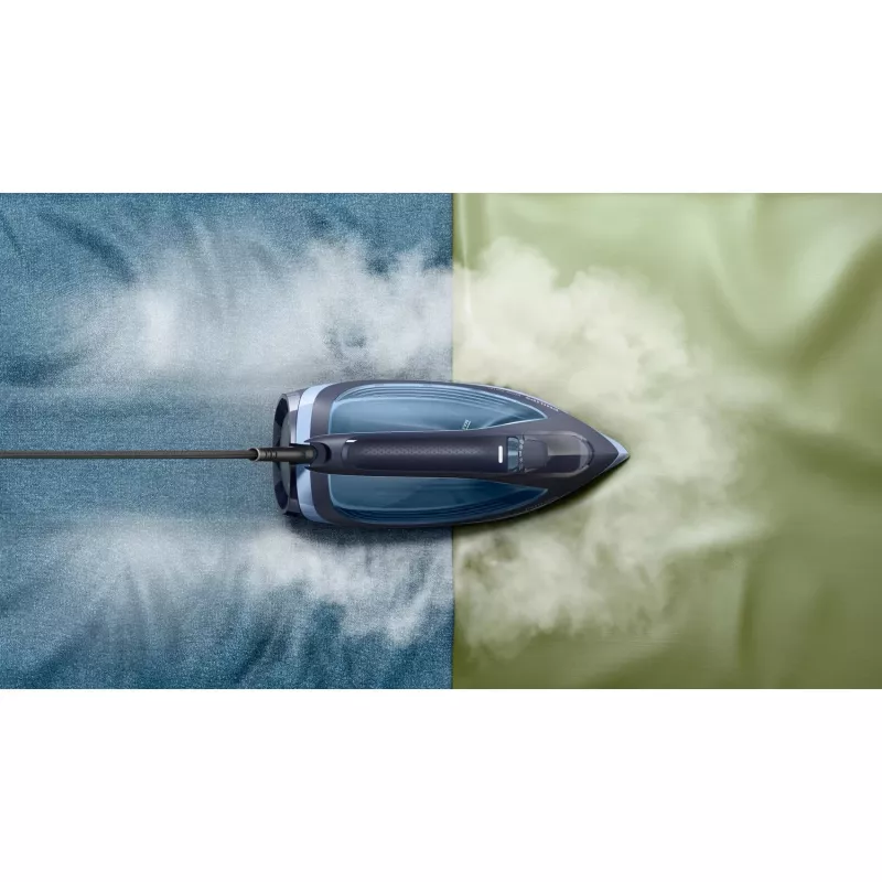 Garų lygintuvas Philips 6000 serija DST6120/20 — 2600 W, SteamGlide Plus padas, 190 g/min garų smūgis, 0,3 L vandens talpa, 1,5 kg, Mėlynas
