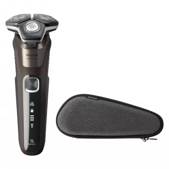 Philips SHAVER Series 5000 S5886/30 vyriškas skutimosi peiliukas Rotacinis peiliukas Apdailos priemonė Juoda, Ruda