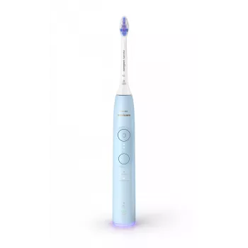 Philips Series 6100 HX7406/01 Įkraunamas dantų šepetėlis, Suaugusiems, Garsinis dantų šepetėlis, Kasdienė priežiūra, Jautriems, 62000 judesių per minutę, Mėlynas, 2 min, 4 x 30 sek.