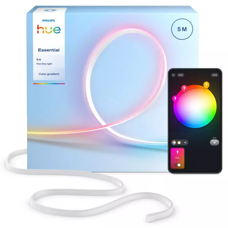 Išmanioji LED juostelė Philips Hue Essential Flex 5 m, Bluetooth/Zigbee, spalvota, 19 W