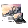 Satechi ST-CMAM nešiojamojo kompiuterio dokas / prievadų daugintuvas USB 3.2 Gen 1 Type-C, HDMI, USB-A, USB-C, pilkas, aliuminis