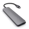 Satechi ST-CMAM nešiojamojo kompiuterio dokas / prievadų daugintuvas USB 3.2 Gen 1 Type-C, HDMI, USB-A, USB-C, pilkas, aliuminis