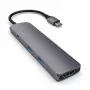 Satechi ST-CMAM nešiojamojo kompiuterio dokas / prievadų daugintuvas USB 3.2 Gen 1 Type-C, HDMI, USB-A, USB-C, pilkas, aliuminis