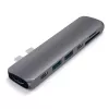 Satechi nešiojamojo kompiuterio dokas / prievadų plėtiklis ST-CMBPM — USB 3.2 Gen 1 Type-C priegloba, HDMI, USB-A, SD/MicroSD, pilka