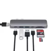 Satechi nešiojamojo kompiuterio dokas / prievadų plėtiklis ST-CMBPM — USB 3.2 Gen 1 Type-C priegloba, HDMI, USB-A, SD/MicroSD, pilka