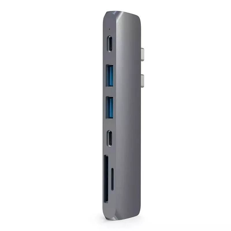 Satechi nešiojamojo kompiuterio dokas / prievadų plėtiklis ST-CMBPM — USB 3.2 Gen 1 Type-C priegloba, HDMI, USB-A, SD/MicroSD, pilka