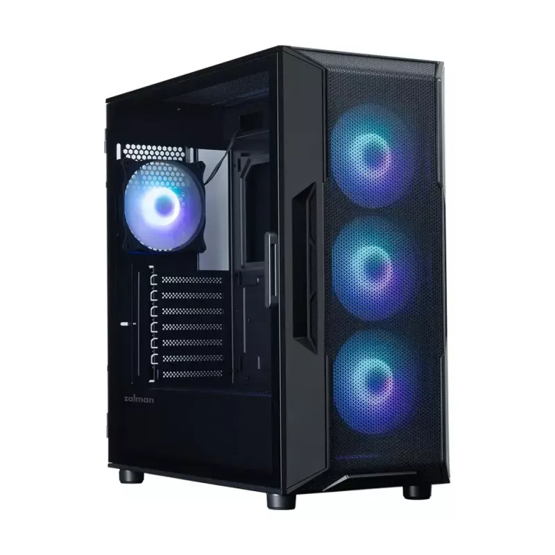 ZALMAN PC korpusas i3 NEO V2 Mid Tower, juodas, ARGB ventiliatoriai x4