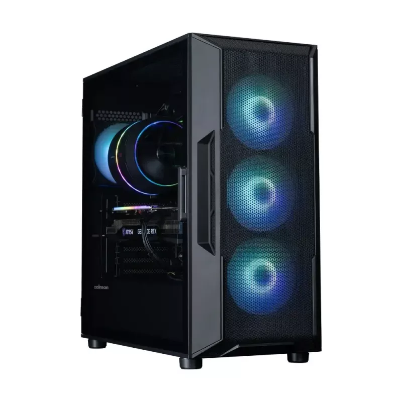 ZALMAN PC korpusas i3 NEO V2 Mid Tower, juodas, ARGB ventiliatoriai x4