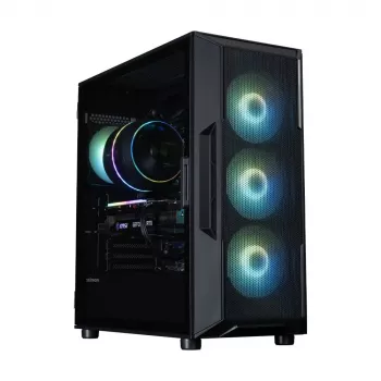 ZALMAN PC korpusas i3 NEO V2 Mid Tower, juodas, ARGB ventiliatoriai x4