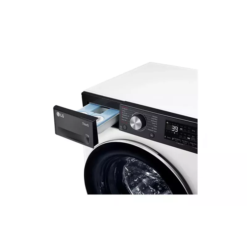 LG F4WR711S3HA skalbimo mašina priekinio įkrovimo 11 kg 1360 RPM juoda, balta