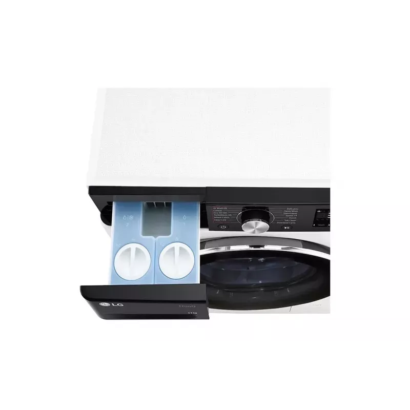 LG F4WR711S3HA skalbimo mašina priekinio įkrovimo 11 kg 1360 RPM juoda, balta