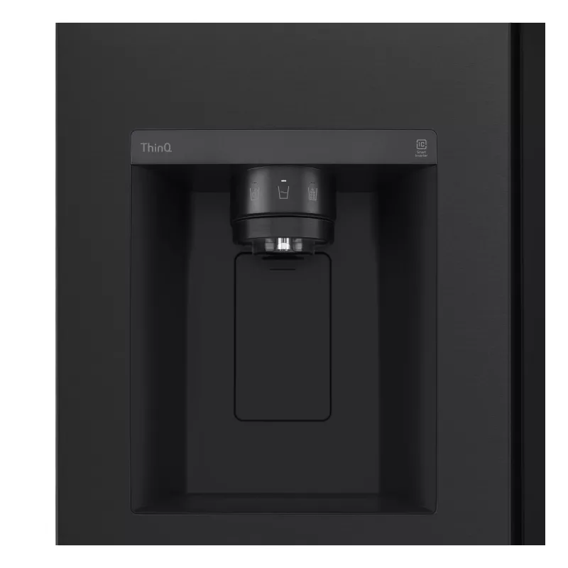 LG InstaView GSGV81EPLL side-by-side šaldytuvas, laisvai pastatomas, 635 L, juodas