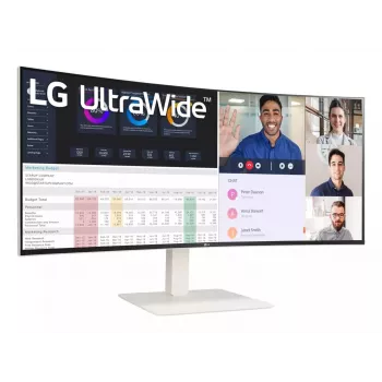 LG 38WR85QC-W kompiuterio monitorius 96,5 cm (38 col.) 3840 x 1600 pikselių UltraWide Quad HD LCD baltas