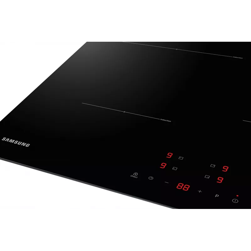 Samsung NZ64T3706A1 juoda įmontuojama 60 cm indukcinė kaitlentė, 4 zonos