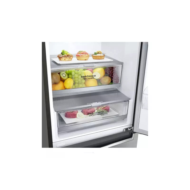 LG GBB72PZDMN šaldytuvas-šaldiklis Laisvai pastatomas 384 L Sidabrinis