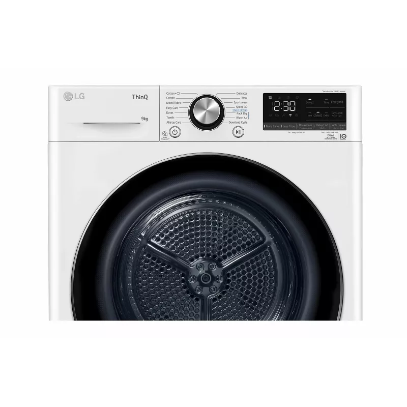 LG RH90V9AV2N drabužių džiovyklė Laisvai pastatoma Įkraunama iš priekio 9 kg Baltas