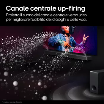 Garso juosta LG S95TR 9.1.5 kanalų 810 W RMS su belaidžiu 220 W žemų dažnių garsiakalbiu, juoda
