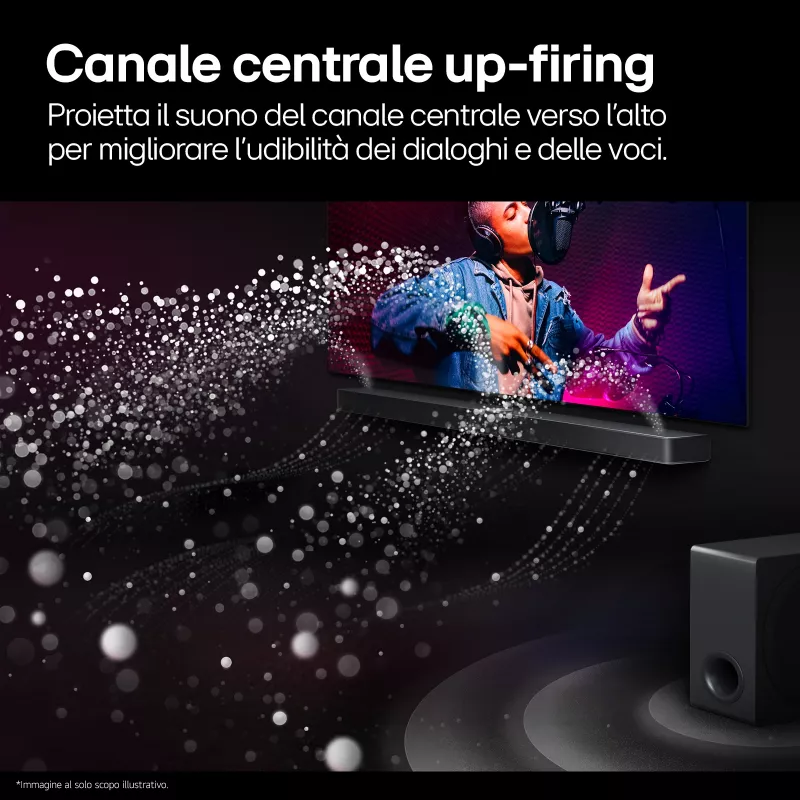 Garso juosta LG S95TR 9.1.5 kanalų 810 W RMS su belaidžiu 220 W žemų dažnių garsiakalbiu, juoda
