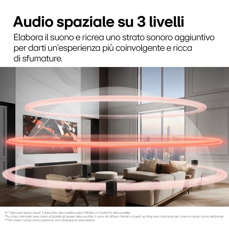 Garso juosta LG S95TR 9.1.5 kanalų 810 W RMS su belaidžiu 220 W žemų dažnių garsiakalbiu, juoda