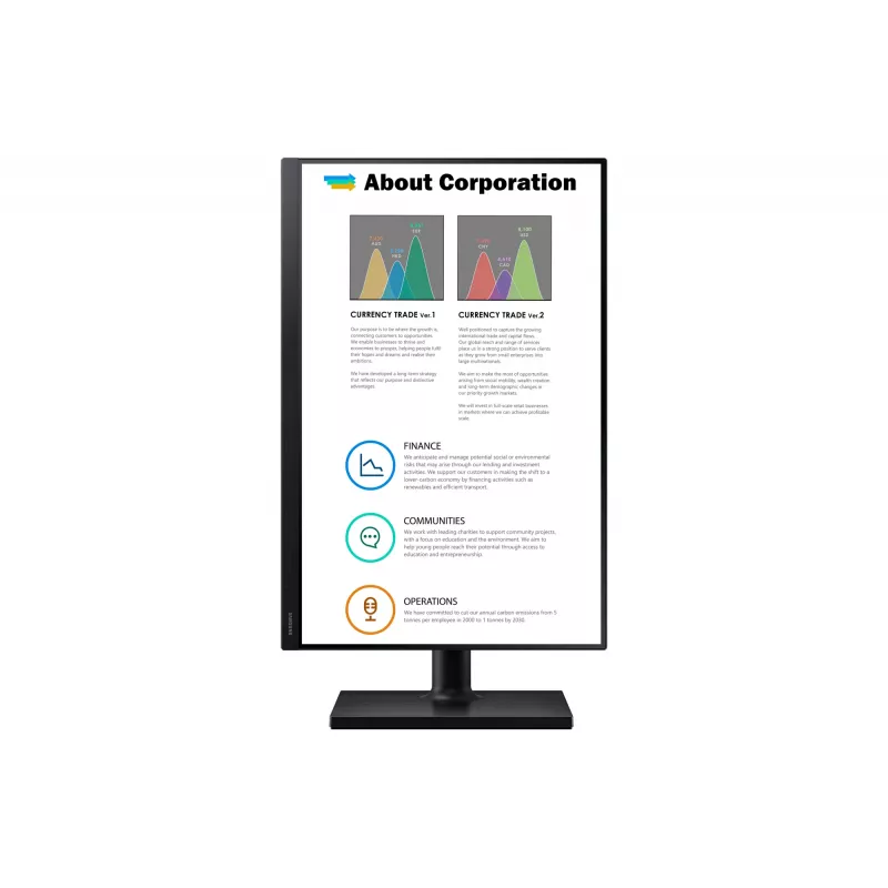 Samsung T45F kompiuterio monitorius 61 cm (24 coliai) 1920 x 1200 pikselių WUXGA LCD juodas