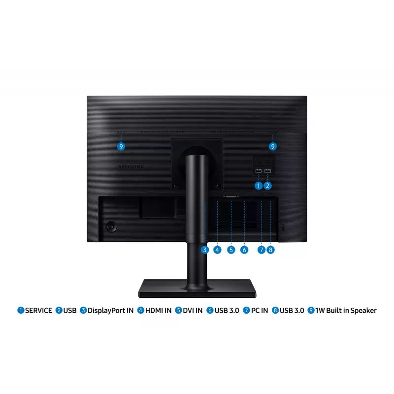 Samsung T45F kompiuterio monitorius 61 cm (24 coliai) 1920 x 1200 pikselių WUXGA LCD juodas