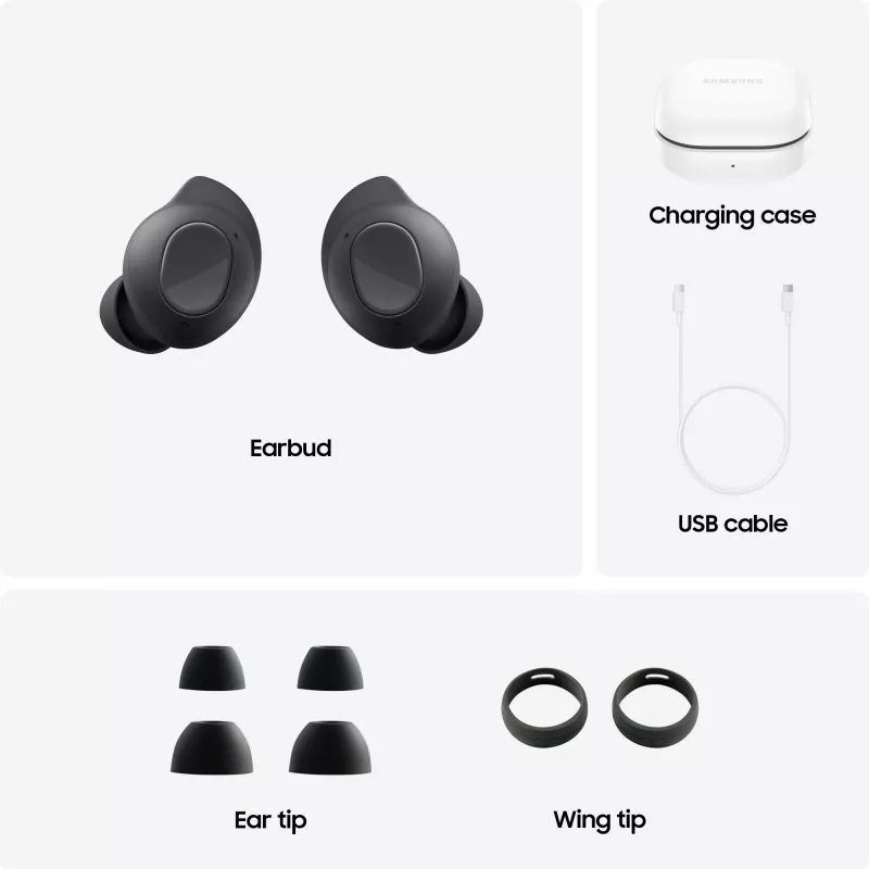 Samsung GALAXY BUDS FE GRAFITAS Ausinės True Wireless Stereo (TWS) Į ausis dedamos Skambučiams / Muzikai / Sportui / Kasdienai Bluetooth