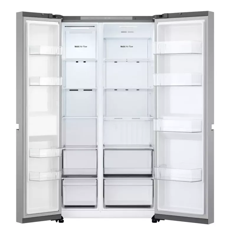 LG NatureFRESH GSBC40PYPE amerikietiško stiliaus šaldytuvas-šaldiklis - Prime Sidabrinė - E klasė