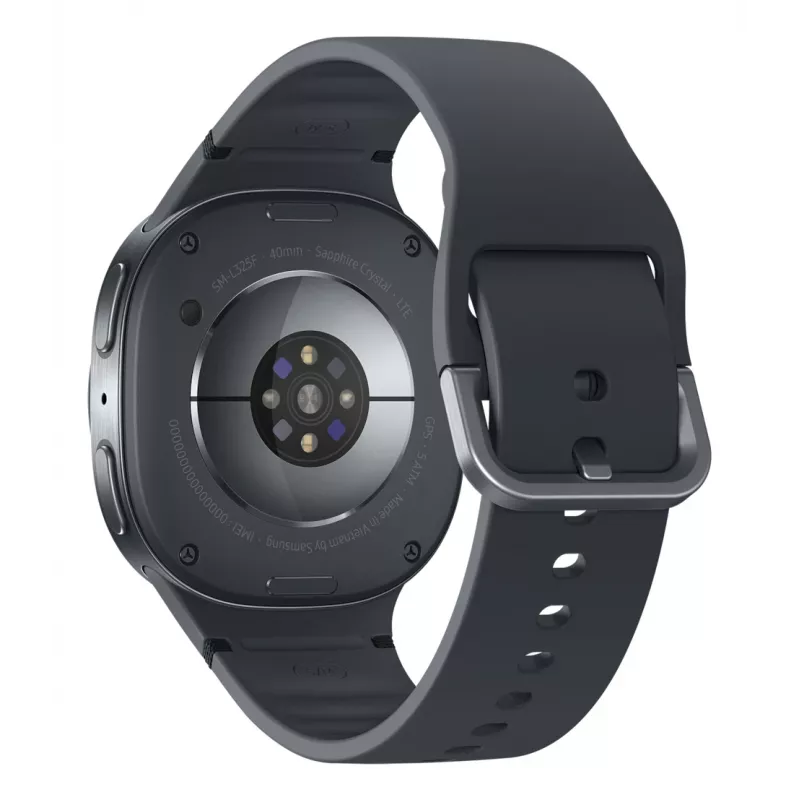 “Samsung Galaxy Watch8” SM-L325FDAAXEF išmanusis laikrodis / sportinis laikrodis 3,3 cm (1,3 colio) AMOLED 40 mm skaitmeninis 438 x 448 pikselių 4G grafitas Wi-Fi GPS (palydovinis)