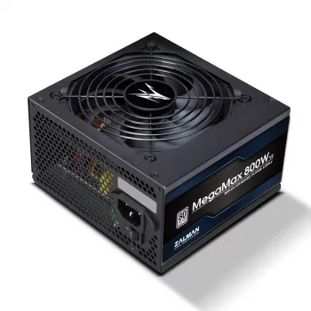 Zalman ZM800-TXII MegaMax 80PLUS 230V EU STANDARD sertifikuotas didelio efektyvumo PCI-E maitinimo blokas 800 W ATX juodas