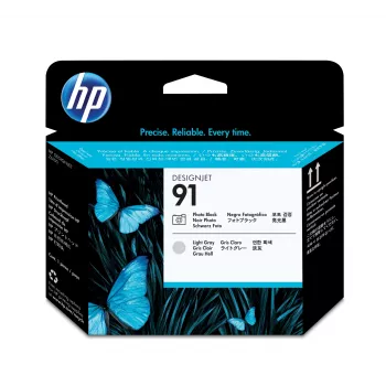 “HP 91” nuotraukų juodos ir šviesiai pilkos spalvos rašalo galvutė, skirta “DesignJet”, HP DesignJet Z6100 spausdintuvų serija, terminis rašalinis spausdinimas, juoda, Singapūras, 28 mm, 143 mm