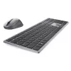 DELL Pro Plus klaviatūra ir pelė - KM7321W - UK (QWERTY), viso dydžio (100 %), belaidė, RF belaidis ryšys + Bluetooth, QWERTY, pilka, titano, pelė pridedama
