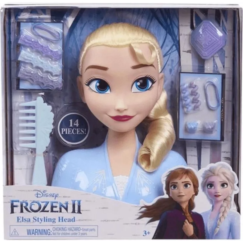 Just Play Disney Frozen 2, makiažo / šukuosenų lėlės galva, moteriška, 3 m., 120 mm, įvairiaspalvė