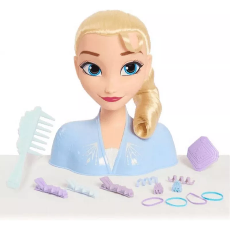 Just Play Disney Frozen 2, makiažo / šukuosenų lėlės galva, moteriška, 3 m., 120 mm, įvairiaspalvė